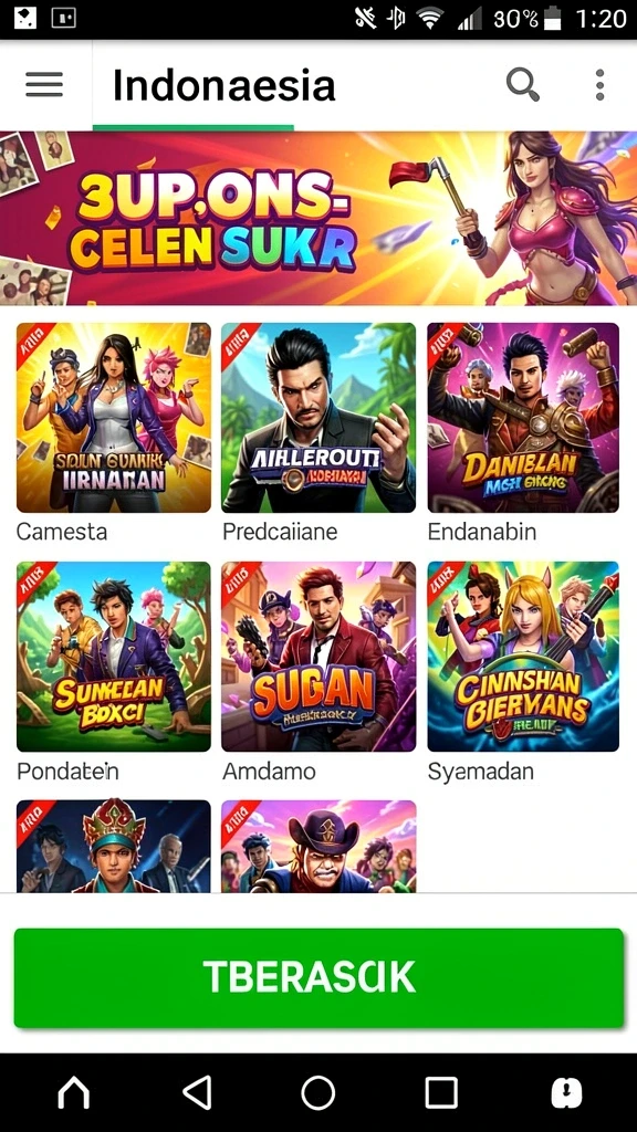 bingo101 - Visual tema permainan yang berwarna-warni dan ceria.