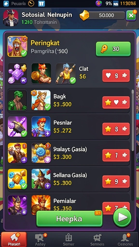gaswin - Screenshot menampilkan mode permainan yang penuh tantangan.